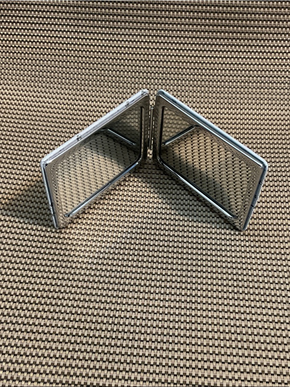 Silver Compact Double Mirror
